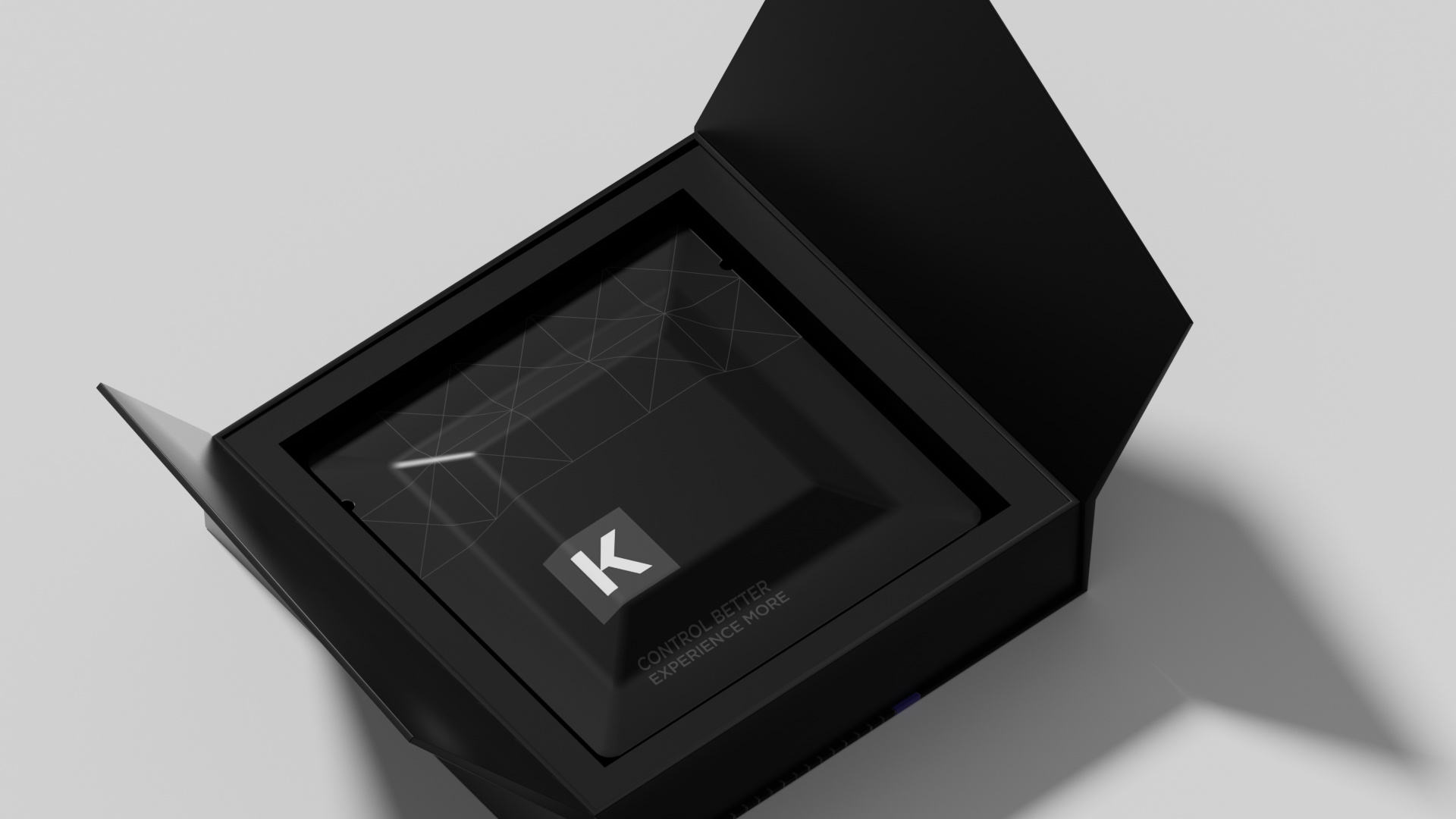 KTRL packaging in the moment of being opened
